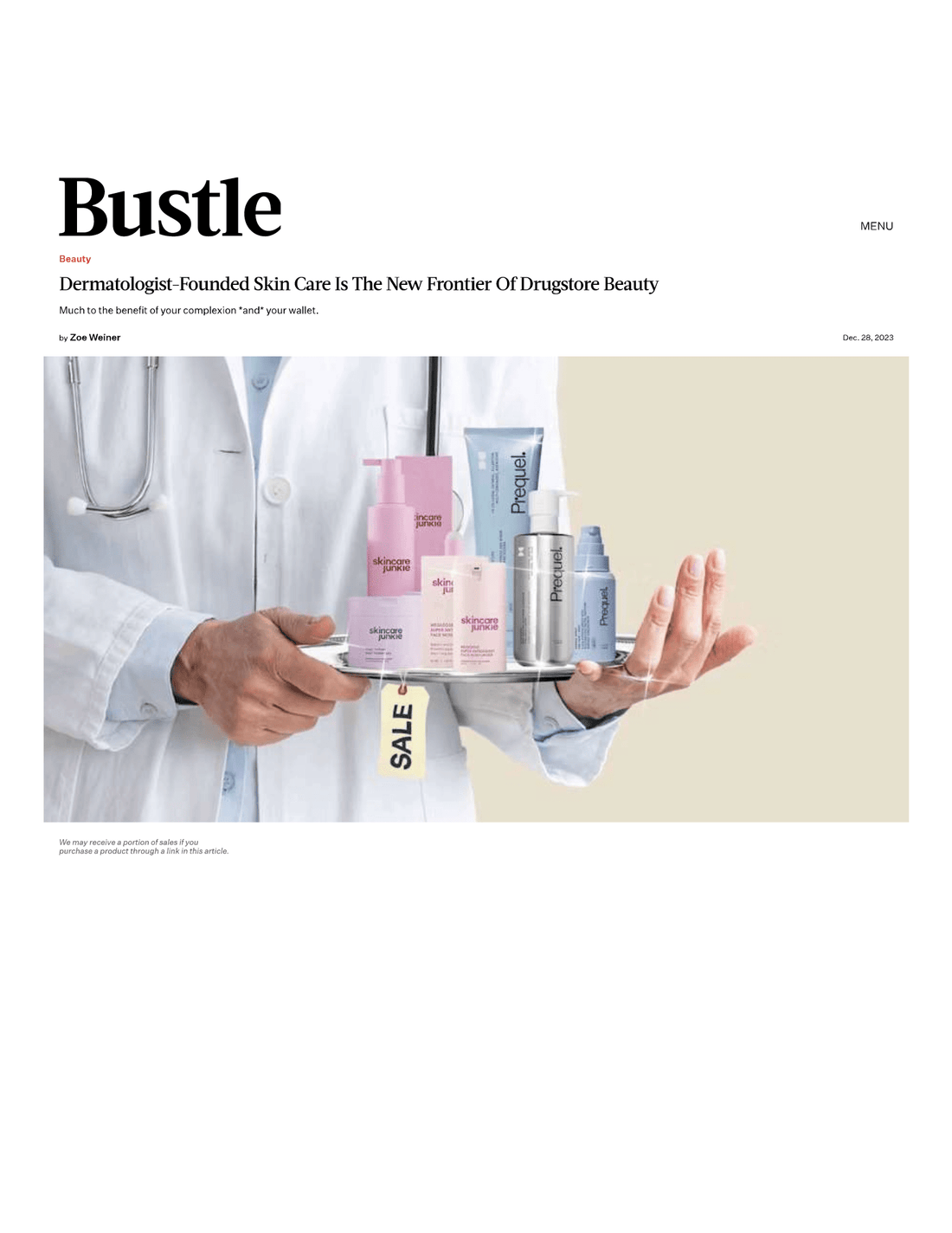 BUSTLE: Dermatologist-Founded Skin Care Is The New Frontier Of Drugstore Beauty