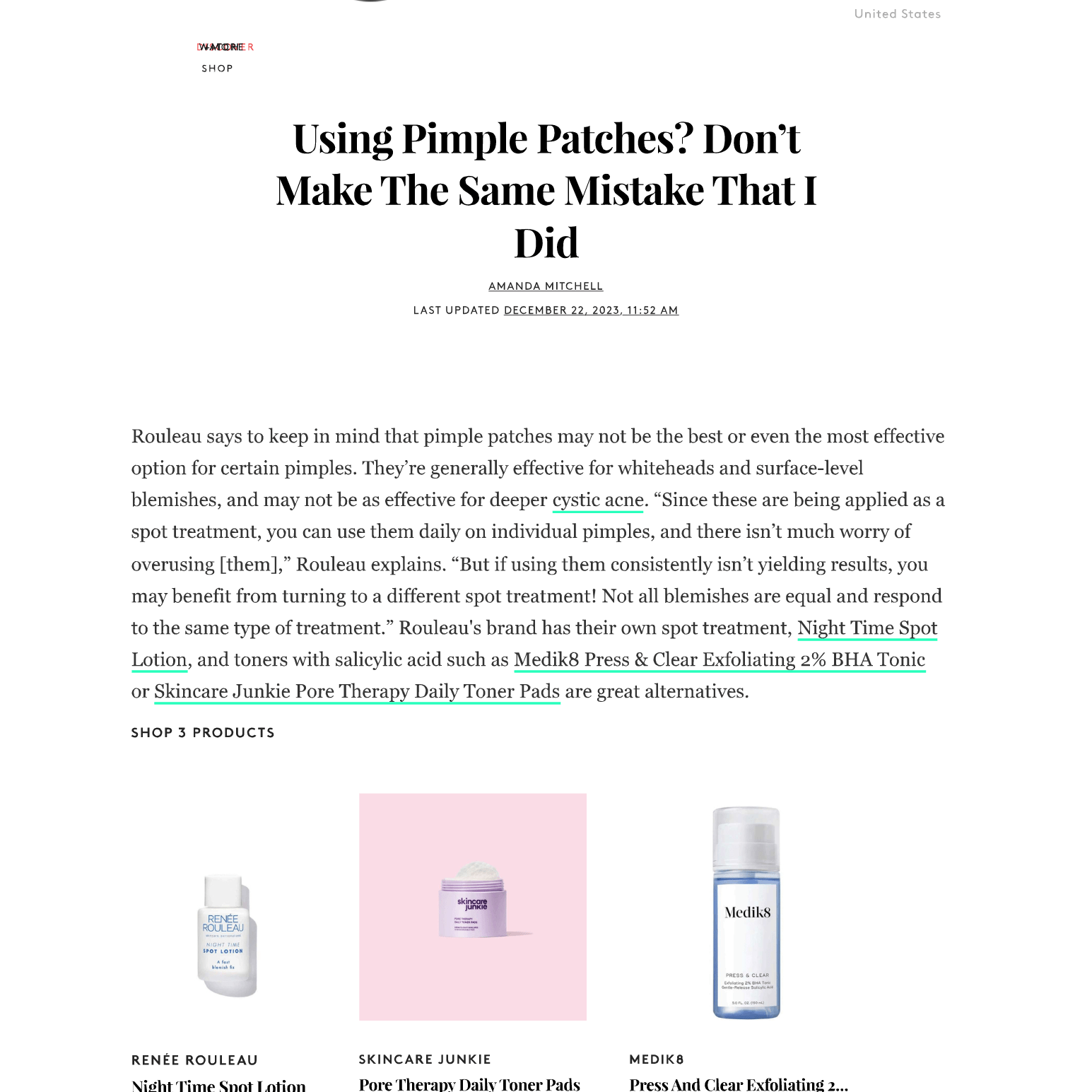 REFINERY 29: Using Pimple Patches? Don’t Make The Same Mistake That I Did